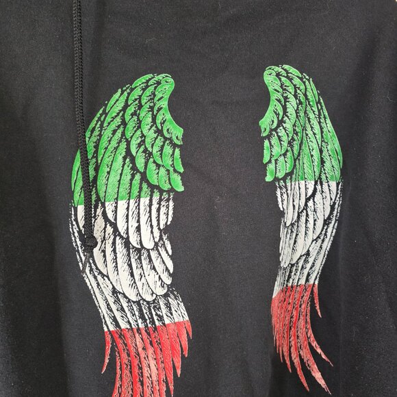 Women's Large Italian Princess Hoodie Black, Red, White and Green - Picture 2 of 4